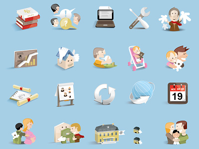 Web app icons icon illustration vector