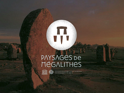 Megalithic Landscapes archeology brittany identity logo megalith