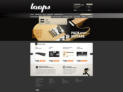 Loops website boutique music musique shop webdesign