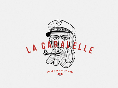Pub in Saint-Malo brand identity illustration logotype