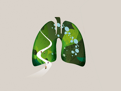 Carcerology center lung center illustration lung medical