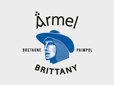 Armel Brittany label brittany head illustration label