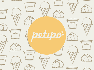 petitpo, miam ! branding cream ice identity logotype