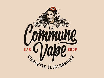 La Commune Vape brand branding graphic design identity illustration logo logotype typographie