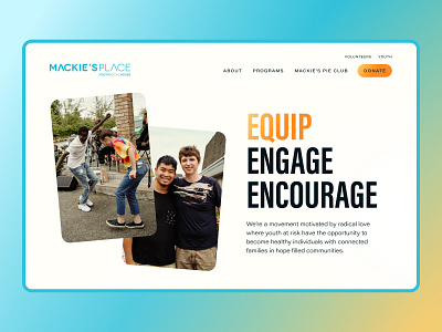 Mackie's Place Website branding design development ui uiux web design youth youth social house