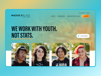 Mackie's Place Website branding design ui uiux web design youth youth social house