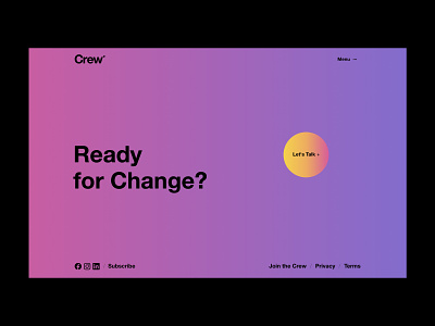 Crew Website agency design marketing ui uiux ux web design