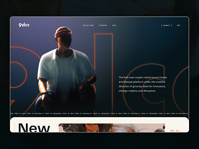 9dcc Home Page Concept concept crypto fashion nft ui uiux ux web design
