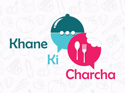 Khane Ki Charcha chat chatting design food hotel icon illustration logo restaurant vector