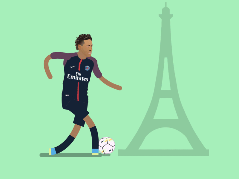 Neymar Jr animation brazil football france goal illustration neymar paris psg soccer