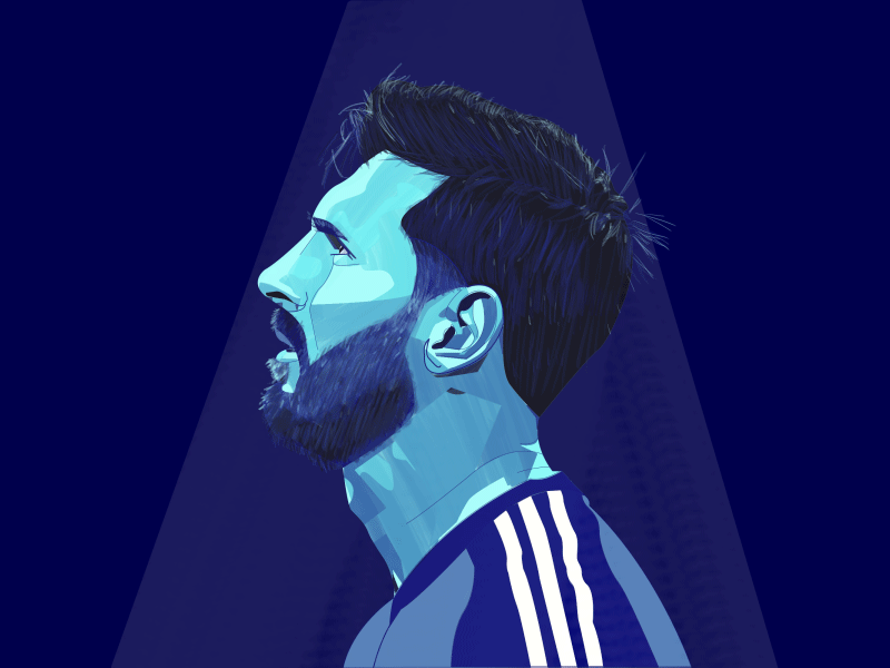 Spotlight is on, time to shine... adidas animation argentina digital art football graphic design illustration messi motion graphics russia 2018 soccer world cup