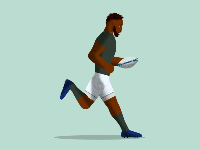 King Kolisi south africa rugby animation