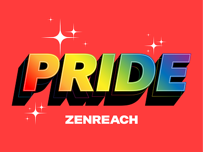 Pride at Zenreach branding pride pride month san francisco typography