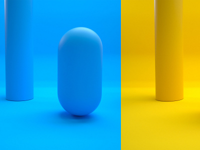 blue & yellow 3d octane