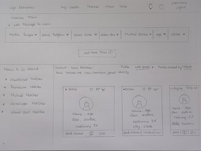 Matrimony_Site_Basic_Wireframe design scribing user experience user research wireframe