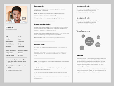 My_Persona courses design persona ui ux ux research uxdesign vinith web wireframe