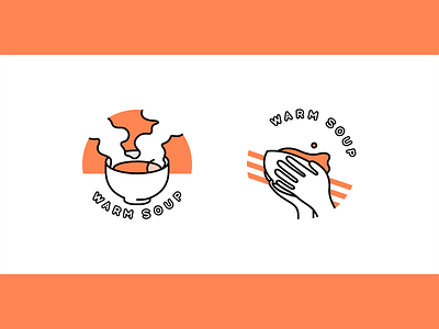 Warm Soup branding design illustration logo vector