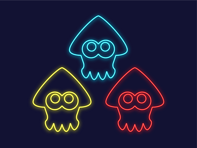 Glowing Squid｜Splatoon illustration nintendo switch splatoon vector
