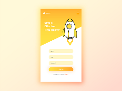 Daily UI Challenge #001｜Sign up