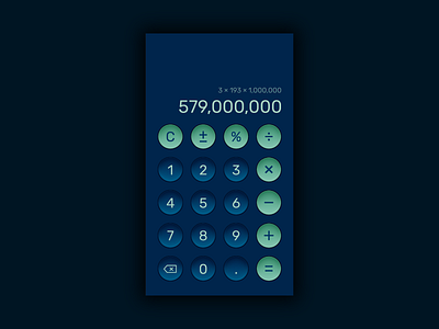 Daily UI Challenge #004｜Calculator app appdesign calculator dailyui design illustrator practice ui