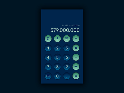 Daily UI Challenge #004｜Calculator