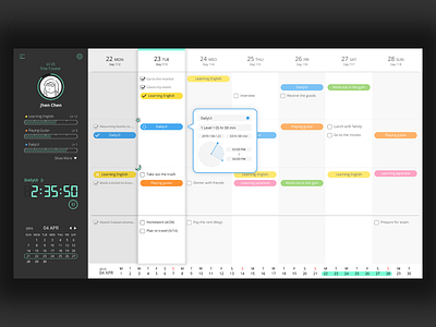 Daily UI Challenge #007｜Settings dailyui design illustrator planner practice schedule time management tracking app ui web webdesign weekly plan