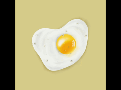 🍳Egg half fry🍳 3d animation design digitalart egg egghalffry illustration procreate timelapse yellow