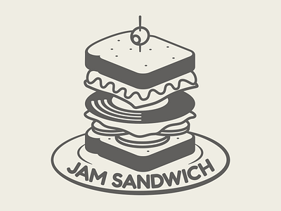 Jam Sandwich Podcast Logo comedy food jam jam sandwich logo music podcast record sandwich