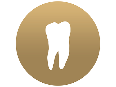 The Golden Tooth daily design gold gradient molar pun tooth