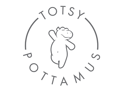 Totsy Pottamus Logo clothing dance etsy hippo hippopotamus logo shop