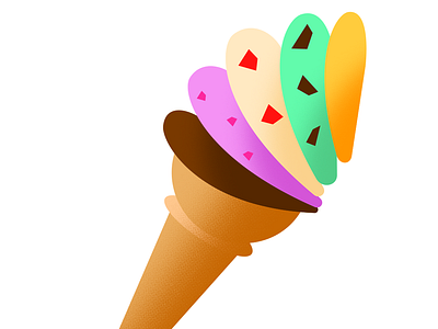 Rainbow Cone chicago cone cream daily design ice icecream rainbow summer