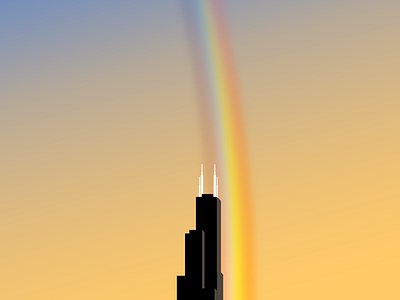 Rainbow chicago daily design gradient rainbow sears vector willis