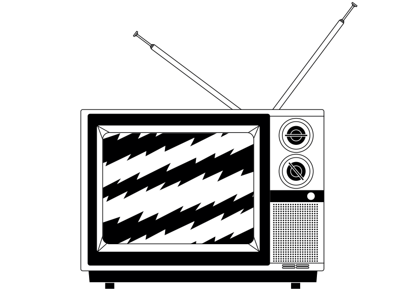 Old TV animation crt daily design static television tv vector