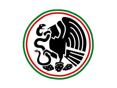 Vamos Mexico cactus crest eagle emblem flag futbol mexico snake soccer world cup