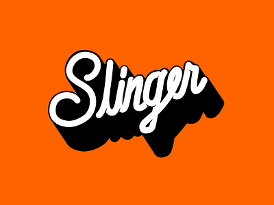 Slinger 3d block food hand lettering lettering script slinger