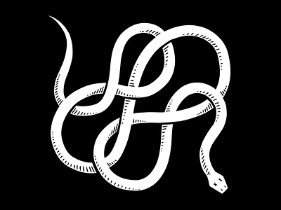 Snek Knot black and white knot snake snakes snek