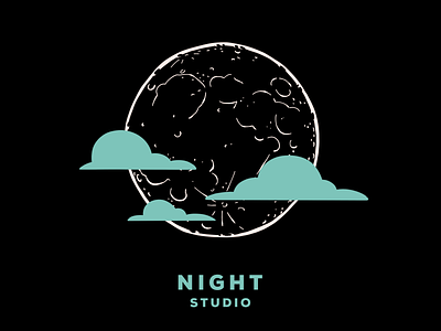 Rain or Shine branding clouds design illustration moon night night studio