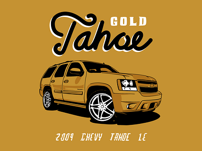 Gold Tahoe car design gold illustration pepper dust suv tahoe truck