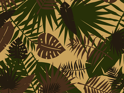 Tiki Jungle Camo camo camouflage design illustration jungle leaf palm tropical