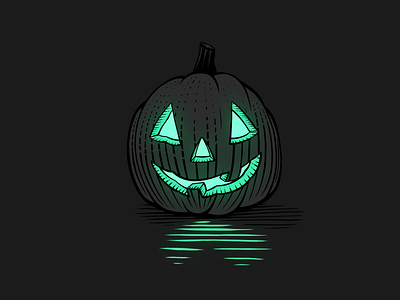 Lumpy Pumpy design glow green halloween illustration jackolantern pumpkin spooky
