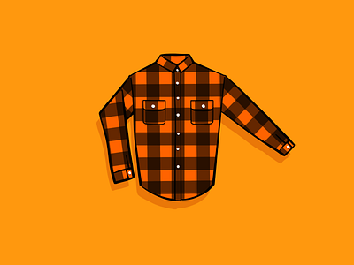 Flannel Season autumn buffalo check design flannel illustration orange plaid shirt shirts