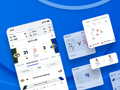CBS Sports App: Gametracker app design interface mobile sport ui ux