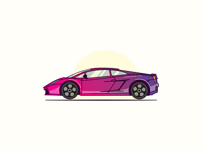 Lamborghini Gallarado car design illustration sports car vector zlatan
