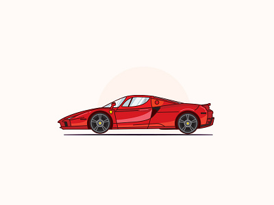 Ferrari Enzo car design ferrari illustration sports car vector zlatan