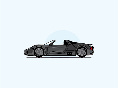 Porsche 918 Spyder car design illustration porsche sports car vector zlatan
