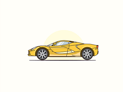 Ferrari LaFerrari car design ferrari illustration sports car vector zlatan