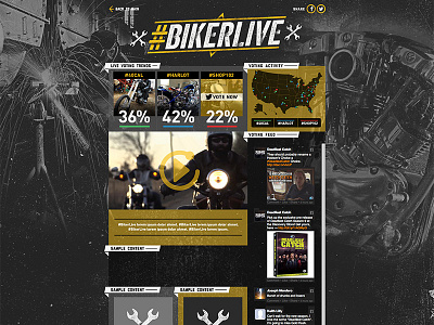 #BIKERLIVE Site Design