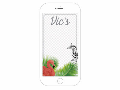 Snapchat Filter Design: Vic's Restaurant NYC app colorful design filter gray hungry illustration logo snapchat ui ux website