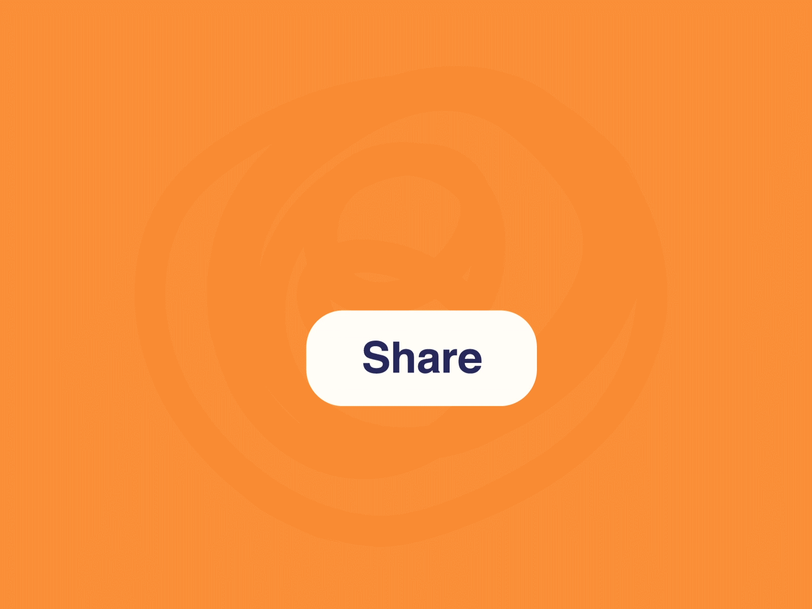 Social share button – DailyUI 010 animation button colourful dailyui dailyui010 flat orange share ui
