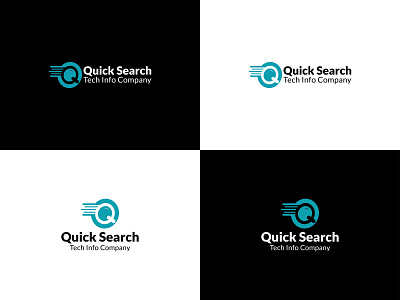 Combination mark logo of Quick Search branding combination mark logo combine logo graphic design logo logo design quick search quick search logo tech info logo tech logo